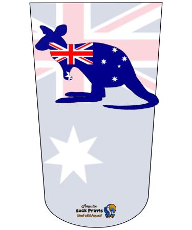 Amputee Stump Sock Australian Map Flag V1 3Ply Stump Sock
