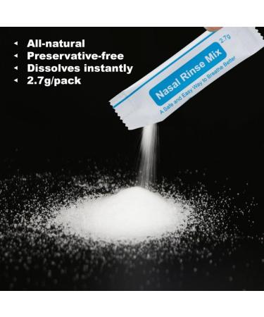 160 Refills Nasal Rinse Mix + 2 Nasal Sprayer - Neti Pot Salt for Sinus & Nose Wash - Buy Online on GoSupps.com