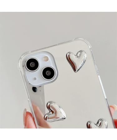 Shinymore iPhone 14 Mirror Case - Cute Heart Soft Silicone Cover Shockproof & Protective for Women & Girls - Buy Online on GoSupps.com