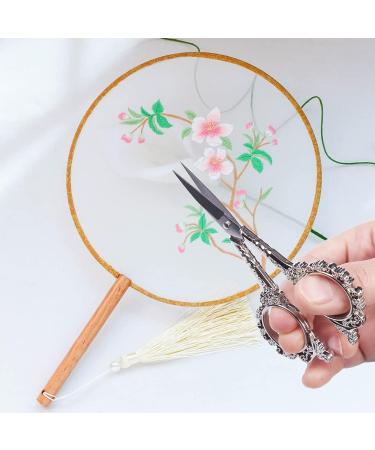 Vintage Stainless Steel Cuticle Embroidery Scissors - 2pc Set for Beauty Grooming and Manicure - Buy Online on GoSupps.com
