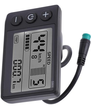 Alomejor S866 LCD Display - Large Screen LCD Display for Electric Bicycle (24V 36V 48V) with Waterproof Plug - Buy Online on GoSupps.com