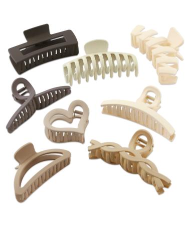 Hair Claw Clips for Thick Hair 8pcs Hair Clips for Women and Girls Use Strong Large Hold Hair Claw Nonslip Hair Clamps for Hair Decoration 8 Piece Assortment - Buy Online on GoSupps.com