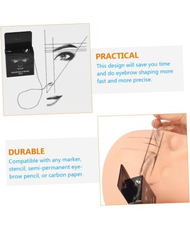 Hemoton Eyebrow Ink Cosmetic Measuring Tools Eyebrow Auxiliary Measure Ruler Wire Box Lightness 4.6x1.8x7.5cm Black - Buy Online on GoSupps.com
