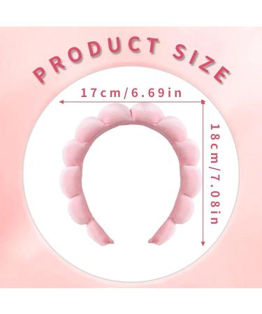 Ycfish Puffy Spa Headband for Women - Green Sponge & Terry Towel Fabric - Ideal for Makeup, Skincare, Shower - Cute Design - Facial Mask Headband - Buy Online on GoSupps.com
