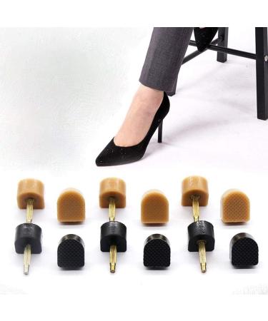 5 Pairs High Heel Shoe Repair Tips - Durable Non-Slip Caps | Replacement Heel Protectors in 5 Sizes (7-12mm) - U Shape Black - Buy Online on GoSupps.com