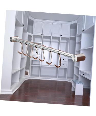 STOBAZA 1pc Robe Bedroom Steel Stainless Duty Mount for Coat Hanger Hooks with Wall Moveable Clothes Towel - Buy Online on GoSupps.com