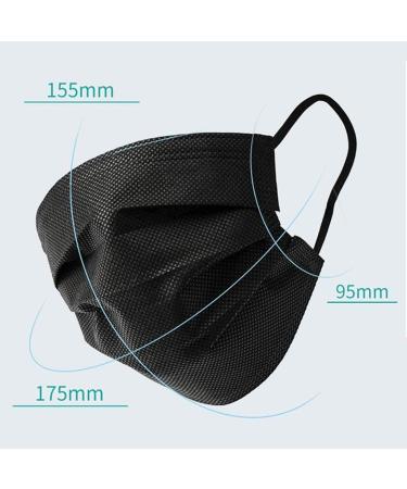100 Pack Black Disposable Face Masks - Soft 3-Layer Earloop Mask - Individually Wrapped - Retail Packaging - Buy Online on GoSupps.com
