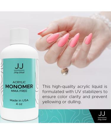 JoyJour Professional MMA-Free Acrylic Liquid Monomer - Ultra Shine, Strong Nails, Non-Yellowing Formula - 8oz - Buy Online on GoSupps.com