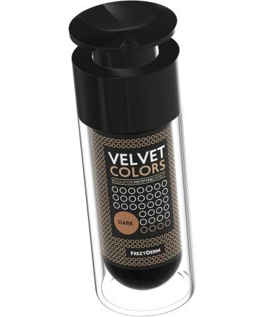 Frezyderm Velvet Colors Makeup Mat dark foundation 30 ml natural matte finish hides imitation wrinkles dark circles for acne oily and sensitive skin - Buy Online on GoSupps.com