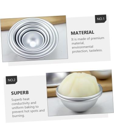 OUNONA 18 Pcs Mold Ball Cake Pans Chocolate Candy Baking Cookie Moulds Mini Dome Cake Tins Muffin Baking Cups Hemisphere Cake Pan Sphere Cake Mould Paper Cup Non Stick 3D Aluminum Alloy Silverx3pcs 8X8X4CMx3pcs - Buy Online on GoSupps.com