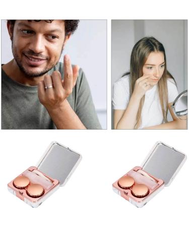 ACYAHAOCA 1 Set Marble Contact Lens Case Mini Travel Contact Lens Case with Mirror Portable Soak Storage Kit for Travel Office Home Everyday or Outdoor Activities - Buy Online on GoSupps.com