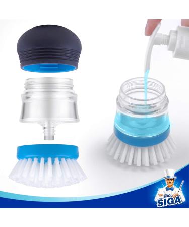 MR.SIGA Soap Dispensing Palm Brush Storage Set Kitchen Brush with Holder for Pot Pan Sink Cleaning 1 Set - Buy Online on GoSupps.com