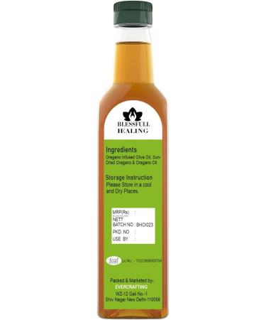 Blessfull Healing Cold Pressed Oregano Infused Oil for Healthy Cooking Skin Glow 250 ml / 8.45 fl oz Pack of 1 - Buy Online on GoSupps.com