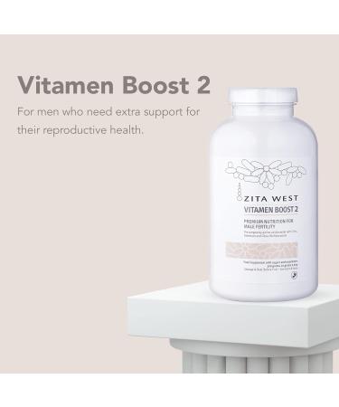 Zita West Vitamen Boost 2 - Male Fertility Supplement with Zinc and Selenium - Conception Support for Men - 1 Month Supply - Buy Online on GoSupps.com