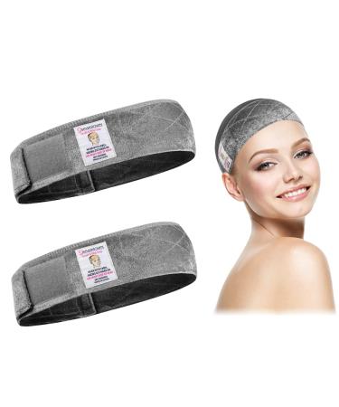 Dreamlover Wig Grip Headbands Elastic Wig Headbands Grey 2 PCS