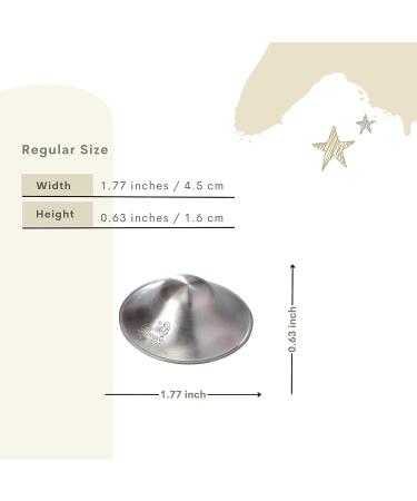 Silver Nursing Cups - Nipple Shields for Newborn Nursing - Soothe and Protect Nipples - 999k Regular Size - Buy Online on GoSupps.com