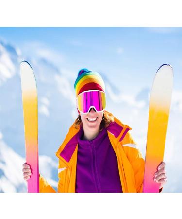 EXP VISION OTG Ski Goggles for Men Women | Anti Fog UV Protection | A-White Frame Pink - Buy Online on GoSupps.com