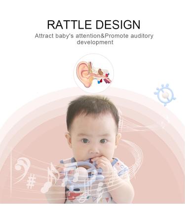Silicone Baby Teething Toy with Rattle Bell | Deer Shape Teether for 3+ Months | Food-Grade Infant Chew Toy for Sucking Needs - Buy Online on GoSupps.com