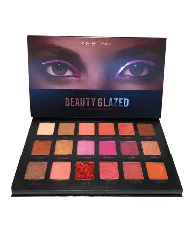 BEAUTY GLAZED Professional Eye Palette 18 Colors Eyeshadow Palette Cosmetics Shimmer Matt Glitter Makeup Eyeshadow Palette