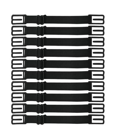 Tkf804 Face Ear Hooks Adjustable Ear Strap Extension Grips Fastening Buckle 10pcs Black One Size