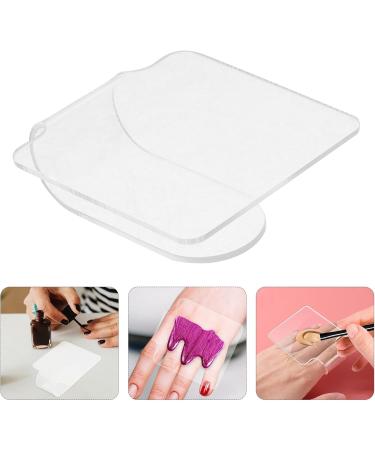 OUNONA Palette de Maquillage Transparente Acrylique Petite Taille Mixage Fond de Teint Polyvalente Usage Professionnel et Personnel - Buy Online on GoSupps.com