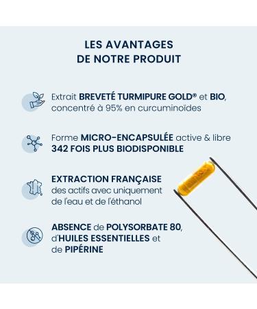 Curcumine BIO Optimis e qualit TurmiPure Gold - 95% Curcumino des - Articulations Circulation - 340 fois plus Biodisponible - 30 G lules Vegan Fabriqu France - Dynveo 9 g (30 Capsules) - Buy Online on GoSupps.com