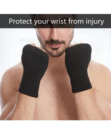JUSDIQIR Palm Brace Wrist Support Sleeves (1 Pair) - Everyday Use Compression Carpal Tunnel Brace for Wrist Pain Relief - Fitness & Sports Gloves for Men and Women (Black) - Buy Online on GoSupps.com