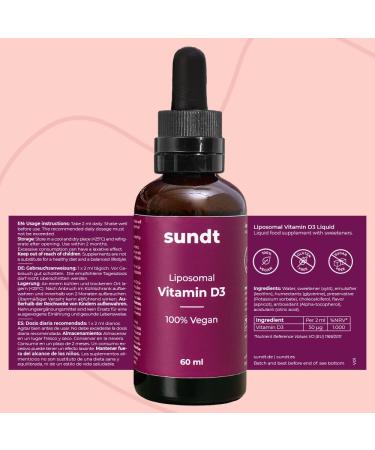 Vitamine D3 liposomale en gouttes pour renforcer les os et l immunit Flacon de 60 ml 30 jours Sans OGM Fabriqu en UE Sundt Nutrition Suppl ment alimentaire - Buy Online on GoSupps.com