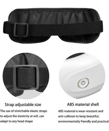 Eye Mask Massager with Heat Airbags - Relieve Swelling & Dryness | Ultimate Eye Care Device (Black 15.5x7.5cm) - Buy Online on GoSupps.com