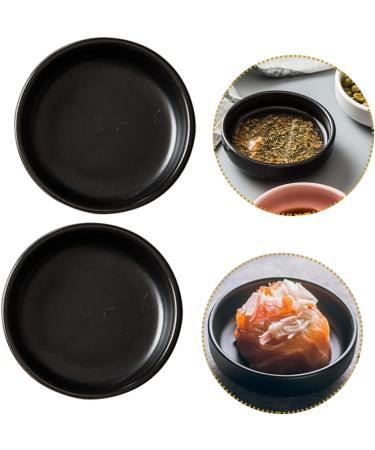 OUNONA 4 Pcs Sauce Dish Vinegar Dish Soy Sauce Plates Dipping Bowls Plates Fruit Black Appetizer Plates Japanese Style Seasoning Dishes Dip Bowl Snack Bowl Ceramics Mini Bowl re-usable 9X9X2.5CMx2pcs Blackx2pcs - Buy Online on GoSupps.com
