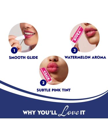Nivea Fruity Shine Watermelon Lip Balm 4.8gm - Moisturizing Lip Care with a Refreshing Watermelon Flavor - Buy Online on GoSupps.com