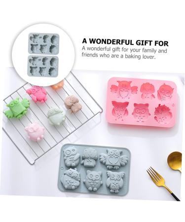 Milisten 4 Pcs Baking Cake Mold Homemade Soap Candle Silicone De para Gelatinas Owl Soap Molds Ice Cube Mold Roasting Pan Kitchen Baking Tool Silica Gel Baking Utensils Household 19.9x13.8cmx2pcs Bluex2pcs - Buy Online on GoSupps.com