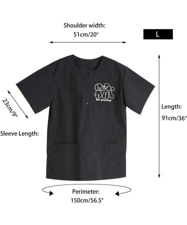 3XL No Lifting Short Arm Pet Groomer Smock - Waterproof Antistatic Work Clothes for Dogs & Cats - 2 Pockets - Ideal for Pet Shops - Pack of 1 - Buy Online on GoSupps.com