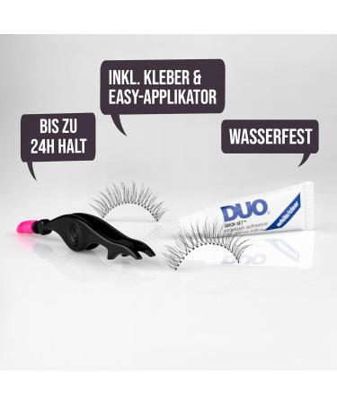 Ardell Deluxe Pack Style 110 - 2 Pairs Real Hair Eyelashes with Duo Glue & Applicator | Best Fake Lashes for Effortless Glam - Buy Online on GoSupps.com