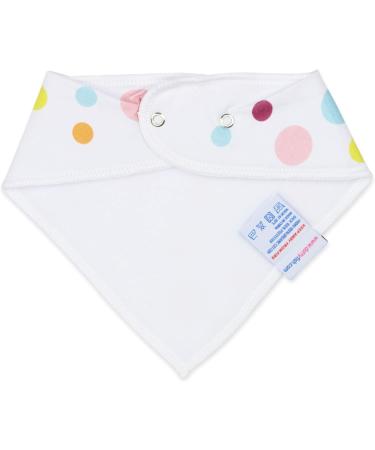 Dotty Fish Organic Cotton Baby Bandana Bibs | Super Absorbent Teething Bibs for Boys and Girls | Multicoloured Dots Design - Buy Online on GoSupps.com