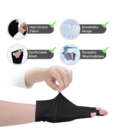 RAYOCON UV Gloves for Nail Lamp | UPF50+ UV Protection Fingerless Gloves | Black Manicure Gloves for Nail UV Light - Buy Online on GoSupps.com