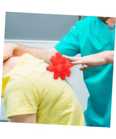 Beaupretty 2-Pack Star Fitness Ball - Spiky Muscle Massage & Myofascial Relief - Perfect for Back & Foot Fasciitis - 8x8cm Red - Buy Online on GoSupps.com