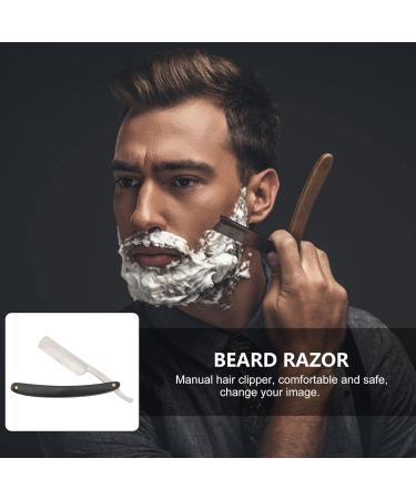 Solustrie Classic Vintage Foldable Razor - Premium Beard & Eyebrow Knife for Men | Manual Mustache & Beard Cutting Tool | Perfect for Home Barbers - Buy Online on GoSupps.com
