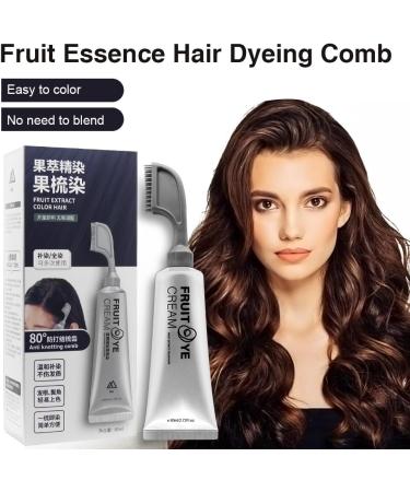 HASAIKA Plant Extract Hair Color Essence Natural Plant Fruits Hair Color Cream for Gray Hair Nourishing Hair Care Brown - Buy Online on GoSupps.com