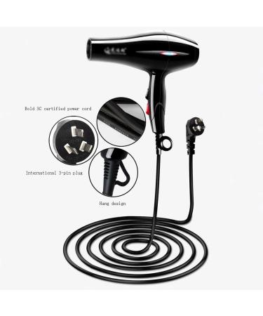 ADITAM Hair Dryer Negative Ionic Salon Hair Blow Dryer with Powerful Professional Dc Motor Cool Shot Button Light Weight Low Noise Long Life Styler Dryer with Nozzle-Black Double The Comfort - Buy Online on GoSupps.com