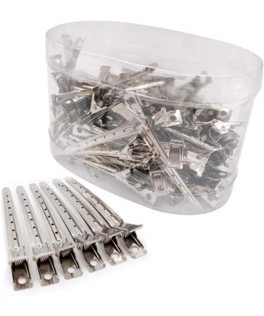 Minkissy 20pcs Styling Hair Clips Sectioning Clips Stainless Steel Salon Duckbill Clips Metal Alligator Hair Clips for Salon Barber Hairdressing Tool(Silver) - Buy Online on GoSupps.com