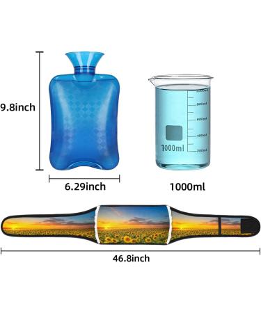Sunflower Design Heat Bottle - Soft Waist Cover Hot Water Bag for Back Neck Legs & Shoulders | International Shipping Available - Buy Online on GoSupps.com
