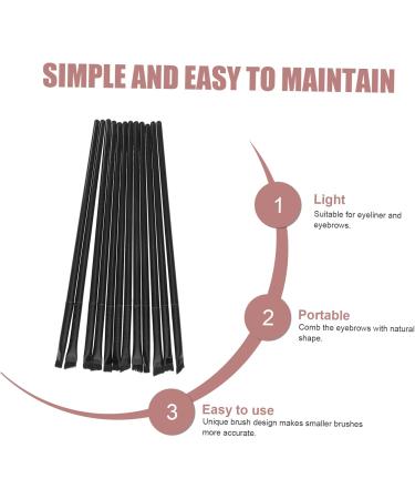 Mikinona Flat Concealer Brush 12pcs Eyeliner Brush Eye Shadow Brush Flat Eyeliner Brush Eyeshadow Eyeliner Make up 14.5x0.7x0.5cm Black - Buy Online on GoSupps.com