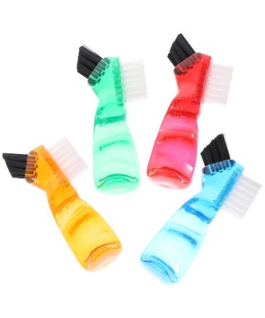 4pcs Denture Toothbrush Small Hard Toothbrush Denture Care Brush Cleaning Brushes for Oral Care Retainer Brush Dual Head Interspace Brush Dentures Plastic Aldult Small Paintbrush