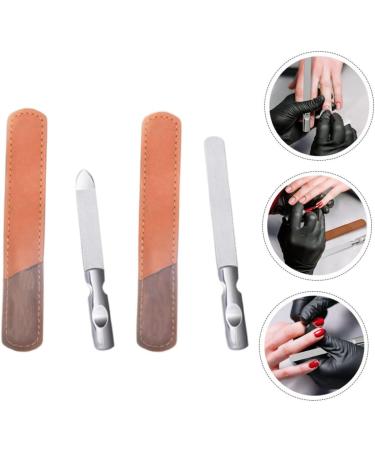 2 Sets Stainless Steel Nail File Emery Board Files Manicure Polish Tools File Manicure File Tool Nails Kits Manicure Tools Nail Polishing Strips Files Sanding Bar Handheld - Buy Online on GoSupps.com