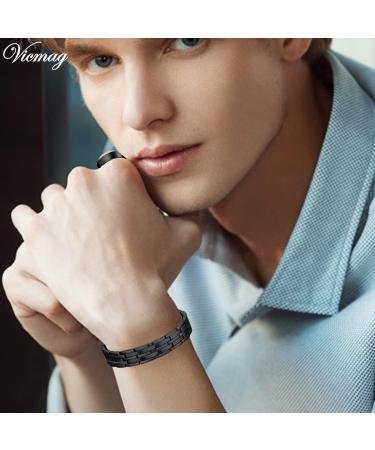 Vicmag Titanstahl Magnetic Hardship Rings for Men | Ultra-Strength Double-Row Magnets with Adjustment Tools & Gift Box - Wheat Black - Buy Online on GoSupps.com