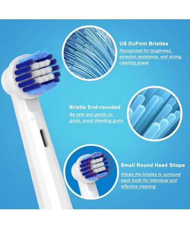 Oral B Braun Compatible Electric Toothbrush Replacement Heads 8 Pack - Adult Precision Clean Heads - Buy Online on GoSupps.com