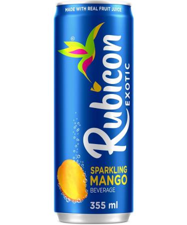 Rubicon Sparkling Mango Beverage | Pack of 4 355 ml Cans | Fruit Flavour Carbonated Drink | 90 Calories per Can | Made with Real Fruit Juice | Allergen-Free | Vegan & Vegetarian Friendly | No Artificial Sweeteners 355 ml (Pack of 4) - Buy Online on GoSupps.com