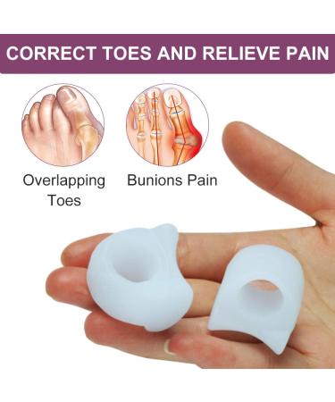 Promifun 10-Pack Toe Spreader - Soft Gel Toe Separator & Protector for Men & Women | Toe Tensioner & Claw Toe Correction in White - Buy Online on GoSupps.com