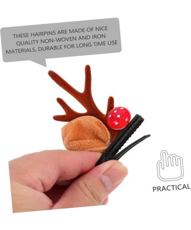 minkissy 2 Pairs Hairpin Animal Horns Hair Clip Christmas Girls Hair Clip Xmas Party Hair Clips Antler Barrettes Hair Jewels for Women Christmas Hair Barrettes Antlers Iron Child Headband - Buy Online on GoSupps.com